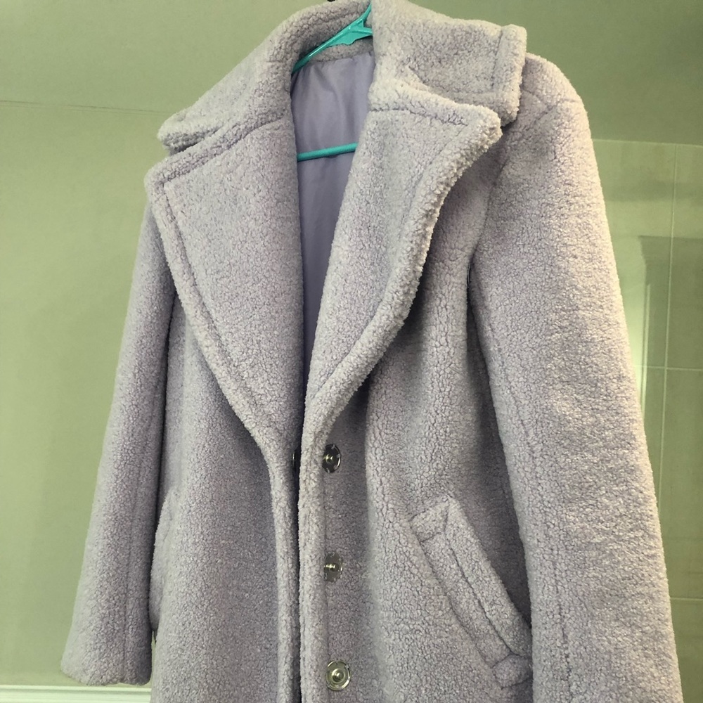 Warm purple cozy coat